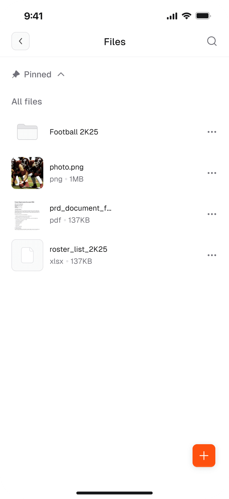 File browser showing organized folders, documents, images, and spreadsheets with secure access controls